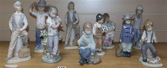 Ten Nao figures of boys